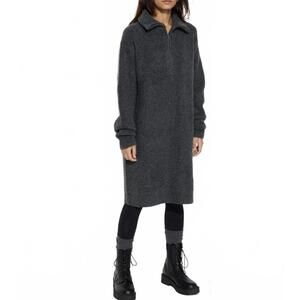 Uniqlo Souffle Yarn Dress Dark Gray NWT XS